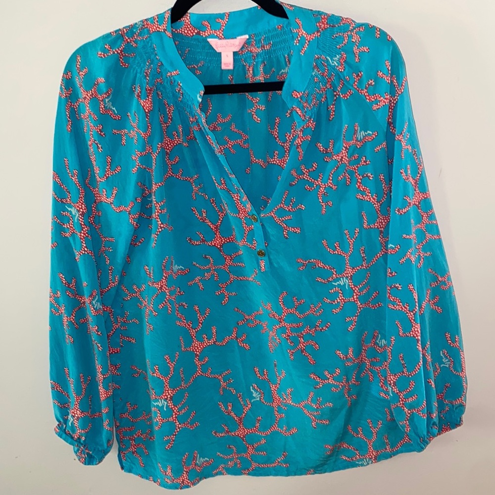 Lilly Pulitzer Elsa Top 100% Silk